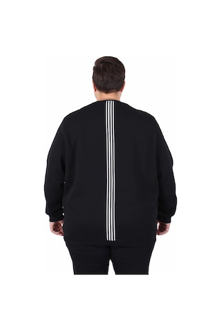Moc Grande Mocgrande Büyük Beden Bisiklet Yaka 3ip Sweat Possible 25719 Sıyah Siyah