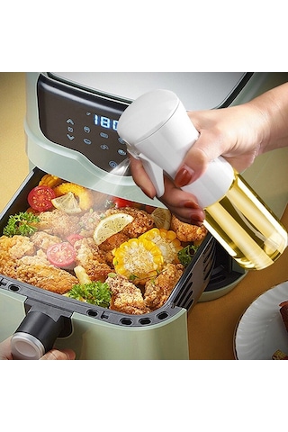 210 Ml Tetikli Sprey Cam Yağ Limon Sos Spreyi Yağ Şişesi Airfryer- Tava Yağdanlık Renkli