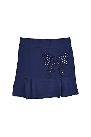 Kız Çocuk Pul Payetli Taşlı Etek Lacivert