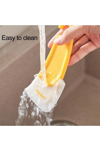 1/2 Adet Mutfak Silikon Yumuşak Kazıyıcı Yemek Kirli Kızartma Tavası Bulaşık Tencere Temizleme Spatula Yıkama Aletleri Mutfak Aletleri Sarı