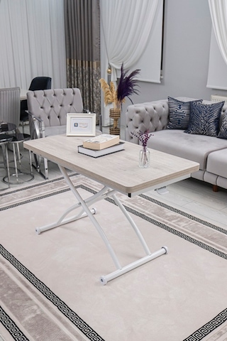 Juppo Üst Tabla Mdf Lizbon Oval Köşe Alt Beyaz Dışa Kıvrım