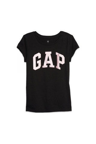 Gap Kız Çocuk Logo T-shirt Siyah-24505