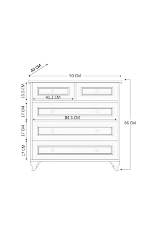 Rabi Mobilya Beyza Country Çok Amaçlı Şifonyer