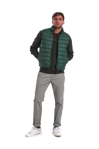 Barbour Tisbury Half Zip Kazak Gn79 Dk Seaweed Gri