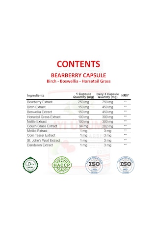 Gökçek Şifa Ayı Üzümü (Bearberry Capsule) 60 Kapsül