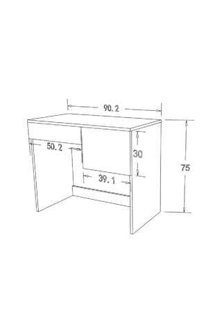 Bicabin Arya Grande Mode Çekmeceli Beyaz Makyaj Masası/Dresuar/Ça