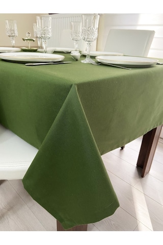 Sıvı Geçirmez Dertsiz Masa Örtüsü Yeşil 25 Parça