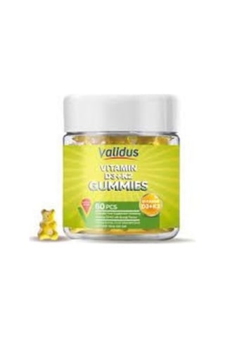 Validus Vitamin D3 1000 Iu K2 50 Mcg 60 Gummies