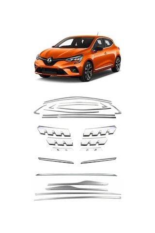 Renault Clio 5 Krom Aksesuar Full Set 2020+ 25 Parça A Kalite Uyu