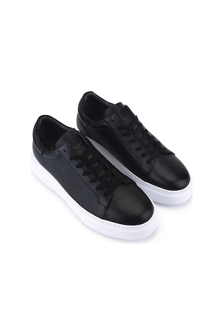 Tamer Tanca Erkek Hakiki Deri Siyah Floter Sneakers & Spor Ayakkabı 1212 2501 Erk Ayk Y26 Sıyah Fltr