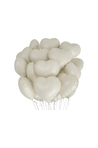 Kalp Folyo Balon Bej 18 Inc Bej