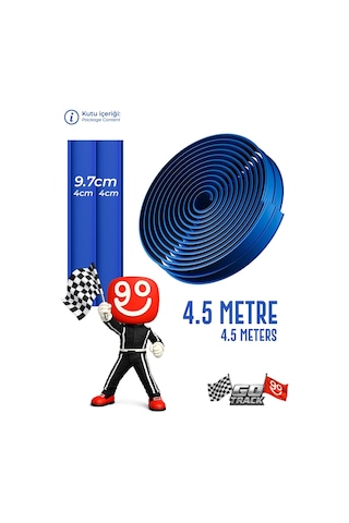 Go Track Mavi Renk Esnek Yarış-aksiyon Pisti 4.5 Mt - Flex Track Mavi