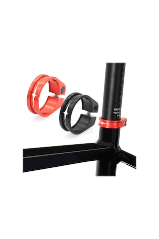 Sones Dağ Yolu Bisikleti Alüminyum Kilitli Sele Borusu Kelepçeleri Sele Borusu Kelepçe Halkası Bağlantı Parçaları 31,8 Mm Siyah