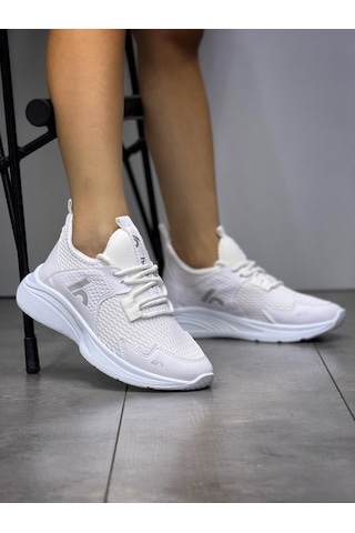 Bağcıklı Unisex Çocuk Spor Ayakkabısı-beyaz-325 Beyaz