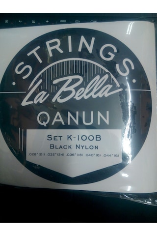 La Bella K100B Black Nylon Siyah Nylon -Profesyonel Kanun Tel Set
