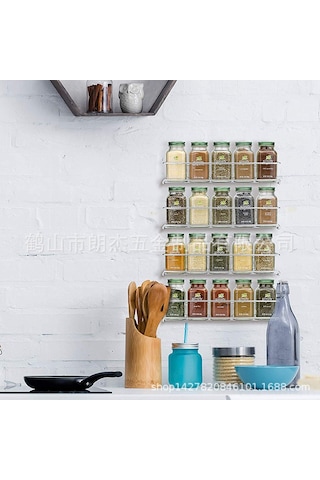 Ximistore9 Duvar Montajlı Zeytinyağı Rafı, Delme Yok, Mutfak Dolabı İçin, Siyah, 2 Adet, Dayanıklı Malzeme, Kolay Kurulum Siyah