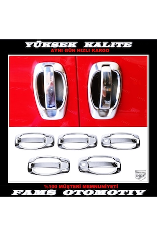 Fiat Fiorino Krom Kapı Kolu Çerçeve 5 Kapı 10 Parça 2008 Üzeri
