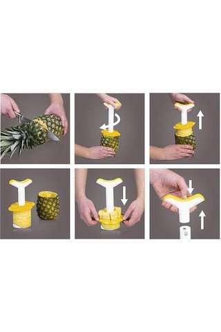 Vacu Vin Ananas Dilimleyici Beyaz/sarı Beyaz