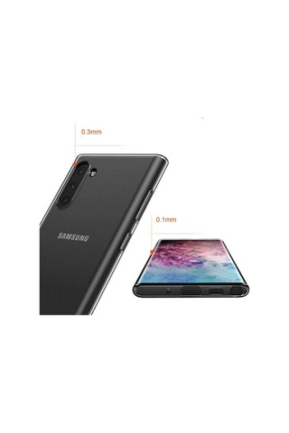 Galaxy Note 10 Kılıf Zore Süper Silikon Kapak Renksiz