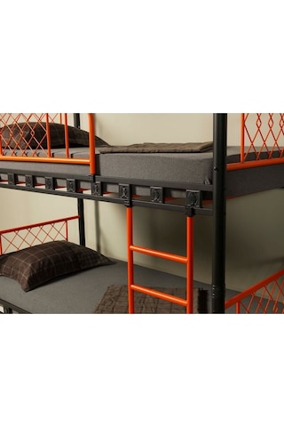 Argimo 90 x 190 Yatak Ölçülü Genç Çocuk Odası Metal Ranza