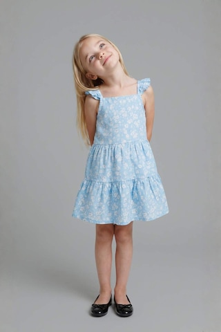 Defacto %100 Pamuk Askılı Poplin Elbise Kız Bebek H8453a526hsbe400 Mavi-be400