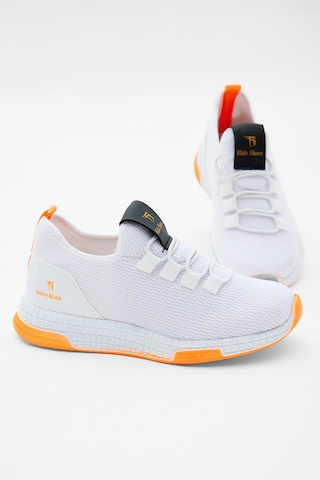 Tonny Black Rahat Kalıp Lastik Bağcıklı Çocuk Unisex Beyaz Oranj Spor Ayakkabı V2qnt-3 Beyaz Oranj