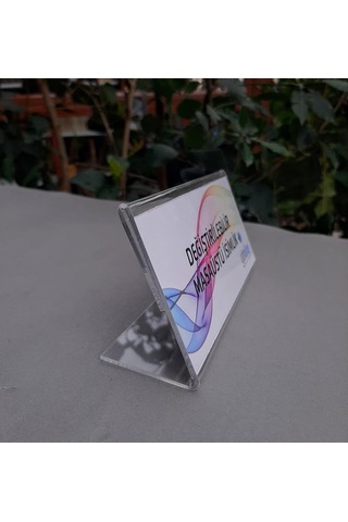 Şeffaf Değiştirilebilir Yatay Masaüstü Isimlik - 15x7 Cm Diğer