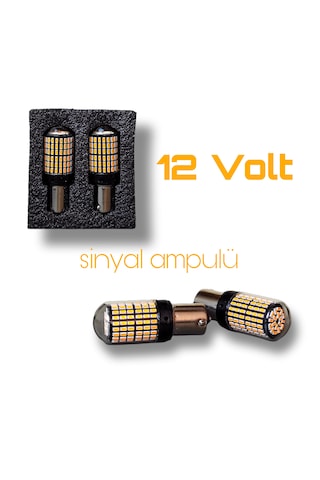 Turuncu Led Sinyal Ampulü 144 Ledli Amber Led 93 Ampul 12v 2 Adet
