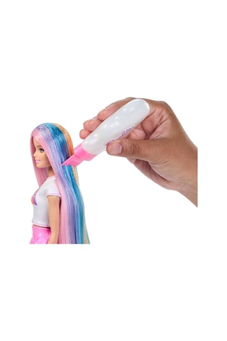 Barbie Gökkuşağı Saçlar Bebeği, Ekstra Uzun Ve Renkli Saçlar, Sim Tüpü, Fırça, Toka Ve Saç Kurutma Makinesi Genel
