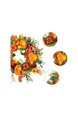 Xianwen Geeroyoo Sonbahar Kapı Süsü - Balkabağı Ve Çiçekli Şık