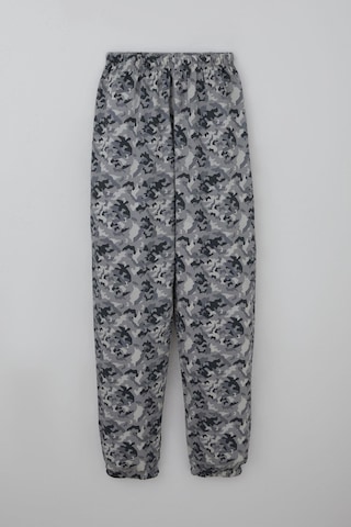 Breeze Erkek Çocuk Pijama Takımı Kamuflaj Desenli 9-12 Yaş, Gri