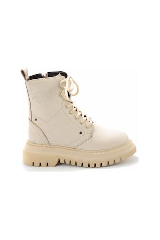 Harley Davidson Beige Hakiki Deri Kadın Bot & Bootie Hd0777002903 Beige