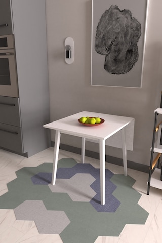 Vilinze Avanos Katlanır Mdf Ahşap Mutfak Masası - 70x80 Cm Beyaz