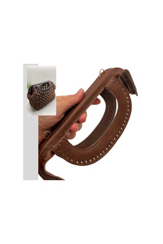 Çanta Aksesuar 25 Cm Suni Derili Taba Renk Gizli Çanta Bursu Yeni Model