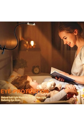 Kıskaçlı Akrobatik 3 Renk Ayarlanabilir Işık Gece ve Masa Lambası