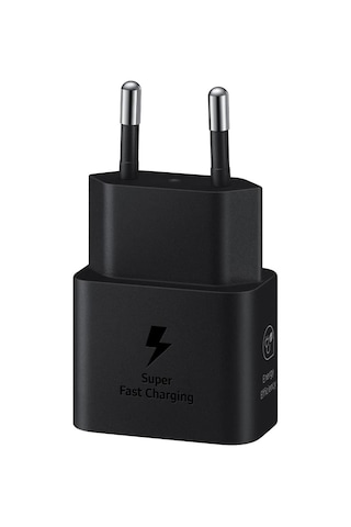 Samsung Uyumlu 25 Watt Şarj Adaptörü + Kablo Seti, Siyah