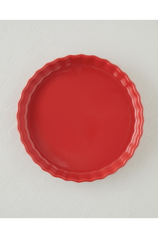 English Home Hecha Seramik Tart Fırın Kabı 28 Cm Kırmızı Kırmızı