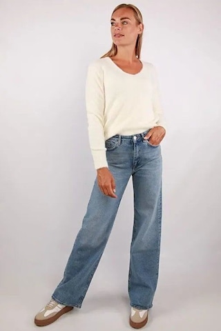 Onlella Pıumo Ls V-neck Knt Kadın Kazak 15259562 Beyaz