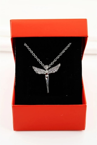 Ervanur Zirkon Taşlı Su Perisi Melek Kolye Gümüş