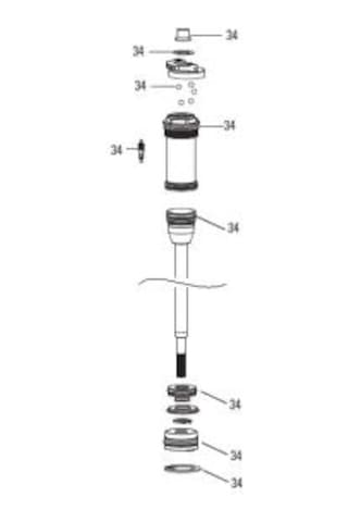 Rockshox Reba Air U-turn - Revelation - Pike Servis Kiti 11.401 Siyah - Kırmızı