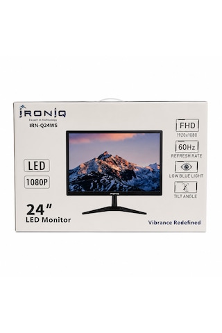 Mn6 Ironiq Irn-q24ws 24" Full Hd Led Çok Amaçlı Monitör Hdmı Vga Av Usb Hoparlörlü Kumandalı