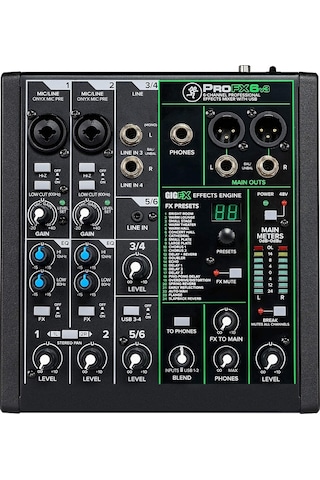 Mackie Profx6 V3 6-Kanal Usb Deck Mikser
