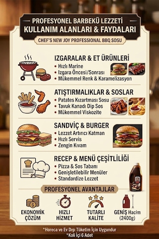 Chefs New Joy Barbekü Sosu 2400 G X 6 Adet - 1 Koli Koli Bazlı Avantaj Paketi Bbq Sauce