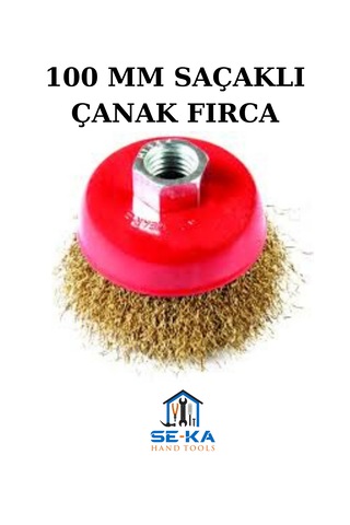Saçaklı Çanak Tel Fırça 100 Mm Spiral Taşlama Uyumlu Pas Boya Temizleme Metal Fırça
