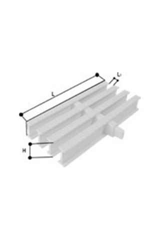 20 Cm P.p. Tek Geçme Savak Izgarası 10 Mm Aralıklı I-t Model