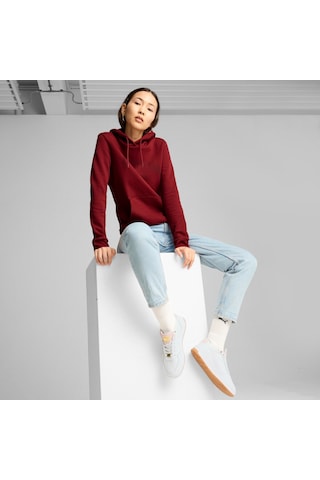 Puma Ess Logo Lab Kadın Bordo Kapüşonlu Hoodie Bordo