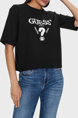 Guess Bayan T Shirt V4yı06 I3z14 Fj8n Siyah SIYAH