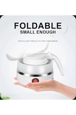 White 0.6l Mini Katlanır Su Isıtıcısı Taşınabilir Su Isıtıcı