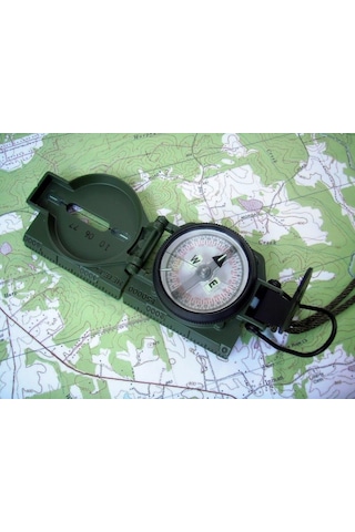 Lensatic Compass Metal Kasa Askeri Pusula