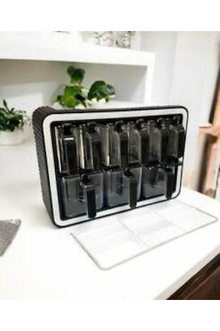 Barones Baharatlık 9 Parça Gri - Beyaz